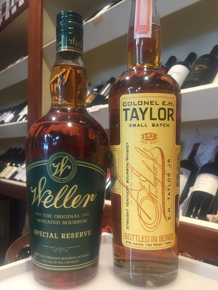 WL WELLER RESERVE/E H TAYLOR SMALL BATCH  1 bottle of each