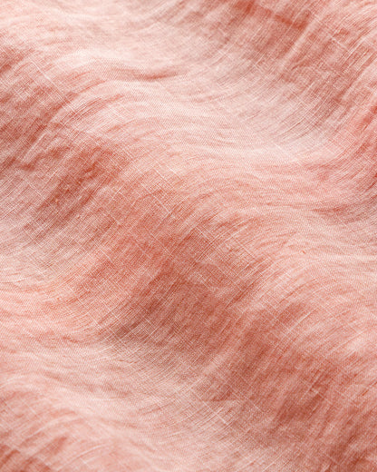 Women's Garment Dyed Linen Shirt in Melon