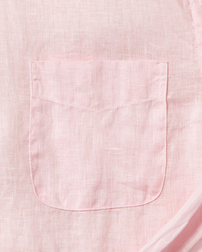 Women's Garment Dyed Linen Shirt in Pink Grapefruit